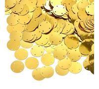 Paillettes per il fai da te e il cucito, 50 g / sacchetto Grandi paillettes rotonde 4 fori fiocchi in nastro dorato paillettes sciolte abbigliamento fai da te borsa ciondolo accessori artigianali 20