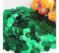 Paillettes piatte rotonde grandi paillettes 10 mm 15 mm 20 mm 25 mm foro bordo paillettes sciolte per bambini danza fai da te decorazione-verde-15 mm 20 g 240 pezzi
