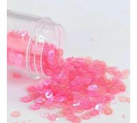 Paillettes rotonde piatte trasparenti da 2-6 mm, per cucire accessori per abiti da sposa, nail art, indumenti da donna, materiale per cucire fai da te - SA09 AB rosa trasparente - 4,0 mm, 2000 pezzi