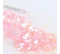 Paillettes rotonde piatte trasparenti da 2-6 mm, per cucire accessori per abiti da sposa, nail art, indumenti da donna, materiale per cucire fai da te - SA05 AB Trans L Rosa - 3,0 mm, 3000 pezzi, 10