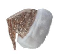 Paillettes scintillanti Babbo Natale Costume Cappello Paillettes Festa di Natale Cappello Decorazione di Natale Per Donne Uomini Festa, Champagne, Taglia unica