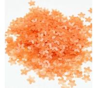 Paillettes sciolte da 450 g, 10 mm, a forma di fiore, a forma di cinque dita, per realizzare gioielli fai da te, accessori per cucire indumenti, arancione opaco, 450 g