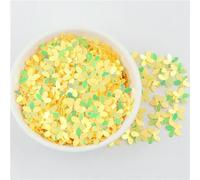 Paillettes sciolte da 450 g, 10 mm, a forma di fiore, a forma di cinque dita, per realizzare gioielli fai da te, accessori per cucire indumenti, oro giallo, 450 grammi