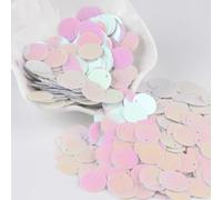 Paillettes sciolte in plastica | Multicolore; 3mm-50mm; Artigianato e cucito(15mm ab white)