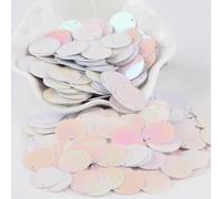Paillettes sciolte in plastica | Multicolore; 3mm-50mm; Artigianato e cucito(20mm ab white)