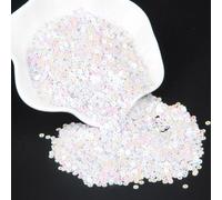 Paillettes sciolte in plastica | Multicolore; 3mm-50mm; Artigianato e cucito(3mm ab white)