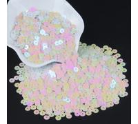 Paillettes sciolte in plastica | Multicolore; 3mm-50mm; Artigianato e cucito(4mm ab white)