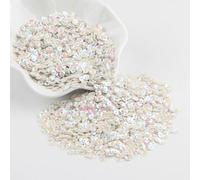 Paillettes sciolte in plastica | Multicolore; 3mm-50mm; Artigianato e cucito(4mm cup ab white)