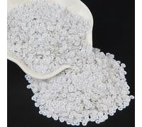 Paillettes sciolte in plastica | Multicolore; 3mm-50mm; Artigianato e cucito(4mm cup white)