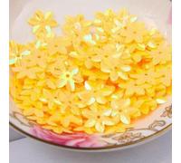 Paillettes sciolte in PVC a forma di fiore, colori misti, 15 mm, glitter, per nail art, manicure, cucito, decorazioni per matrimoni, coriandoli, 10 g, giallo ab, 15 mm, 1