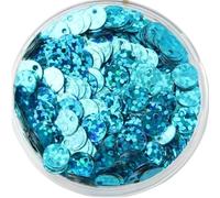 Paillettes sfuse in plastica con foro grande, Paillettes sciolte for artigianato multicolore 6-8 mm 1000 pezzi(Light Blue,8mm 400pcs)