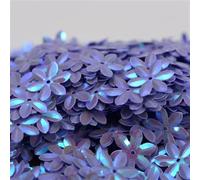 Paillettes sfuse, Paillettes piatte a sei foglie da 15 mm, multicolore, 10 g(Ab purple)