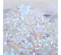 Paillettes sfuse, Paillettes piatte a sei foglie da 15 mm, multicolore, 10 g(Ab white)