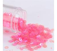 Paillettes sfuse, Paillettes rotonde piatte da 4 mm, multicolore, confezione 2000 pezzi(AB Trans Dark Pink)