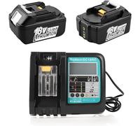 PaillYue 2X Batteria BL1850B 18 V 5 Ah con caricatore DC18RC per Makita 18 V Batteria LXT agli ioni di litio BL1860B BL1850 BL1840 BL1830 LXT-400
