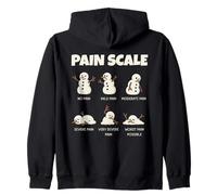 Pain Scale Snowman Nurse Christmas Funny Xmas Holiday Felpa con Cappuccio