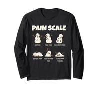 Pain Scale Snowman Nurse Christmas Funny Xmas Holiday Maglia a Manica