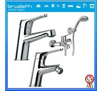 Paini BIOS SET Miscelatori Lavabo Bidet e Vasca Esterno con Doccetta Cromato
