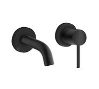 Paini COX Miscelatore Lavabo a Muro Int. 190mm Nero Opaco (78YO208TC)