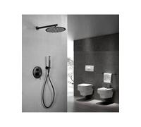 Paini COX set doccia nero miscelatore con deviatore doccetta e soffione MODERNO