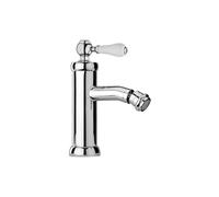 Paini Duomo Miscelatore Bidet con Leva in Ceramica Bianca con Snodo Scarico Automatico 1"1/4 (88CR306L6)