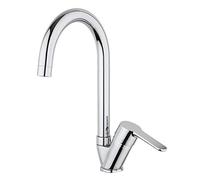 Paini - GIADA 570 P Rubinetto Miscelatore Monocomando Cucina con leva laterale con bocca alta orientabile, Lavello, Cromato, Design moderno interamente prodotto e lavorato in Italia