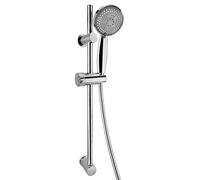Paini - Ground 50CR126B4BL/G Saliscendi completo per Doccia con Doccetta 3 getti e Flessibile 1,5 m, finiture Cromate e brillanti, Colore Cromo