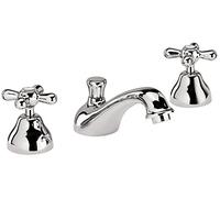 Paini Rubinetto lavabo Liberty 211 – batteria 3 fori, maniglie a croce, cromato, prodotto in Italia
