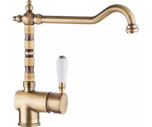 PAINI Miscelatore Cucina Rubinetto Monocomando a Canna Alta old Style colore Sabbia - 12677 Itaca