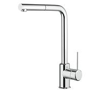 Paini Rubinetto Cucina AM10023CR - Monocomando, Monoforo con doccetta estraibile - Cromato