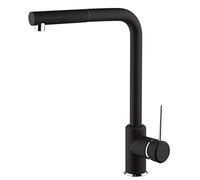Paini Rubinetto Cucina AM10023NR - Monocomando, Monoforo con doccetta estraibile - Nero Opaco