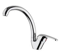 Paini - Rubinetto Miscelatore Monocomando Cucina, Lavello, Cromato, Leva laterale , bocca conica orientabile, Design moderno, interamente prodotto e lavorato in Italia