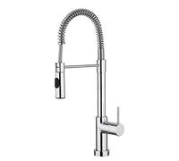 Paini - Rubinetto Miscelatore Monocomando Cucina, Lavello, Cromato, Leva laterale orientabile, con Attacco Doccia Automatico, Design moderno, interamente prodotto e lavorato in Italia