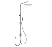 Paini Set Colonna Doccia Soffione Tondo Interasse Regolabile Doccetta Saliscendi con Deviatore Cromato (50CR191ART2P3)