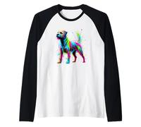 Paint Art Border Terrier Border Terriers Maglia con Maniche Raglan