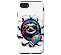 Paint Art Bradipo Pigro Occhiali da Sole Bradipi Custodia per iPhone SE (2020) / 7/8