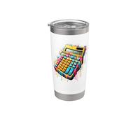 Paint Art Calcolatrice Matematica Contabile CPA Matematica Bicchiere termico in acciaio inox doppia parete