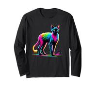 Paint Art Devon Rex Pixie Cats Maglia a Manica