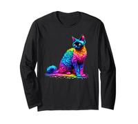Paint Art Devon Rex Pixie Cats Maglia a Manica