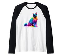 Paint Art Devon Rex Pixie Cats Maglia con Maniche Raglan