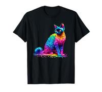 Paint Art Devon Rex Pixie Cats Maglietta