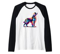 Paint Art English Setter Maglia con Maniche Raglan