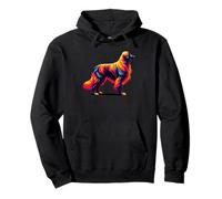 Paint Art Flat-Coated Retriever Felpa con Cappuccio