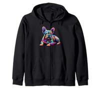 Paint Art French Bulldog Frenchie Bulldogs Felpa con Cappuccio
