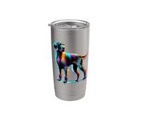 Paint Art German Wirehaired Pointer Bicchiere termico in acciaio inox doppia parete