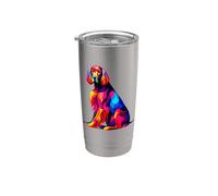 Paint Art Irish Setter Red Setter Bicchiere termico in acciaio inox doppia parete