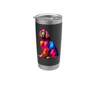 Paint Art Irish Setter Red Setter Bicchiere termico in acciaio inox doppia parete