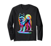Paint Art Japanese Akita Inu Maglia a Manica
