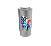 Paint Art Saint Bernard St. Bernard Bicchiere termico in acciaio inox doppia parete
