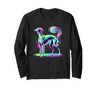 Paint Art Saluki Dog Persian Greyhound Maglia a Manica
